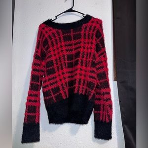 Time and Tru red and black sweater size S